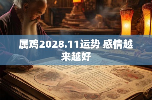 属鸡2028.11运势 感情越来越好