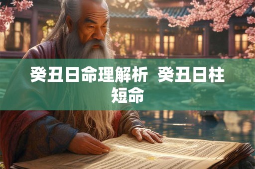 癸丑日命理解析  癸丑日柱短命
