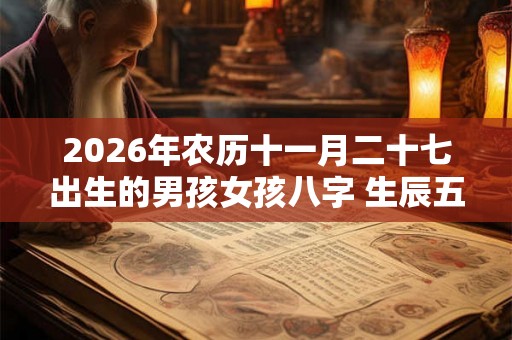 2026年农历十一月二十七出生的男孩女孩八字 生辰五行高分取名