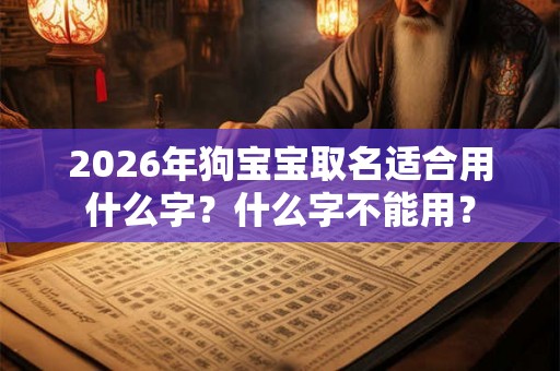 2026年狗宝宝取名适合用什么字？什么字不能用？