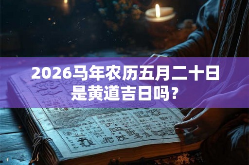 2026马年农历五月二十日是黄道吉日吗？