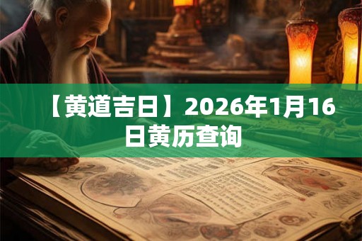 【黄道吉日】2026年1月16日黄历查询