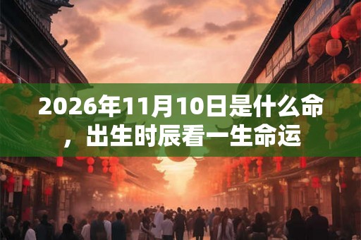 2026年11月10日是什么命，出生时辰看一生命运