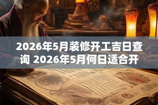 2026年5月装修开工吉日查询 2026年5月何日适合开工装修 2026年5月装修开工吉日查询 2026年5月何日适合开工装修
