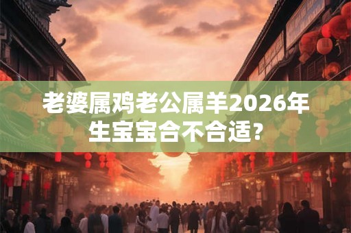老婆属鸡老公属羊2026年生宝宝合不合适？