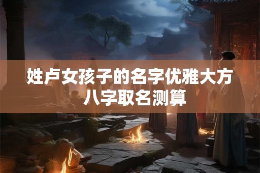 姓卢女孩子的名字优雅大方  八字取名测算