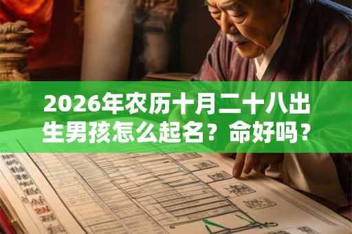 2026年农历十月二十八出生男孩怎么起名？命好吗？
