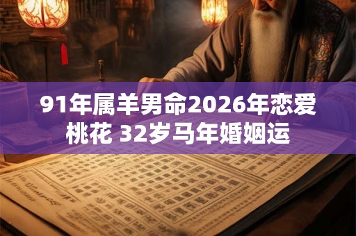 91年属羊男命2026年恋爱桃花 32岁马年婚姻运 91年属羊男命2026年恋爱桃花 32岁马年婚姻运