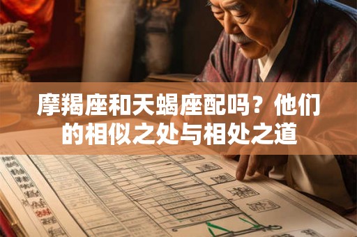 摩羯座和天蝎座配吗？他们的相似之处与相处之道