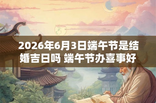 2026年6月3日端午节是结婚吉日吗 端午节办喜事好吗