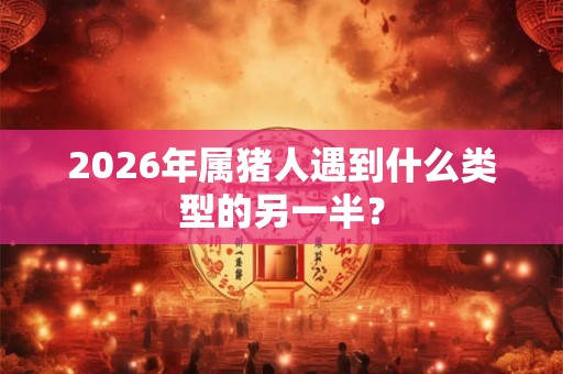 2026年属猪人遇到什么类型的另一半？