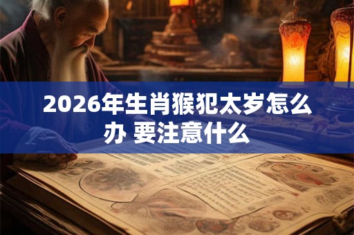 2026年生肖猴犯太岁怎么办 要注意什么