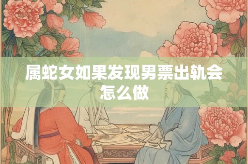 属蛇女如果发现男票出轨会怎么做