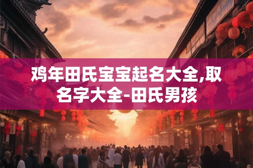 鸡年田氏宝宝起名大全,取名字大全-田氏男孩