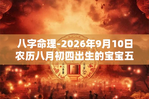八字命理-2026年9月10日农历八月初四出生的宝宝五行取名 八字命理-2026年9月10日农历八月初四出生的宝宝五行取名