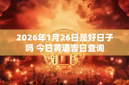 2026年1月26日是好日子吗 今日黄道吉日查询