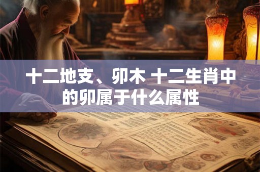 十二地支、卯木 十二生肖中的卯属于什么属性