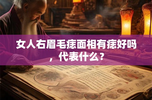 女人右眉毛痣面相有痣好吗，代表什么？