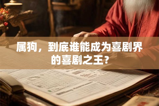 属狗，到底谁能成为喜剧界的喜剧之王？