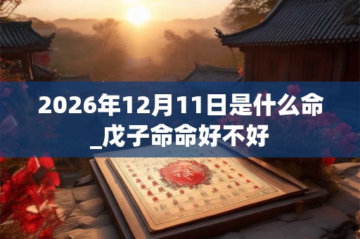 2026年12月11日是什么命_戊子命命好不好 2026年12月11日是什么命_戊子命命好不好