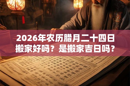 2026年农历腊月二十四日搬家好吗？是搬家吉日吗？