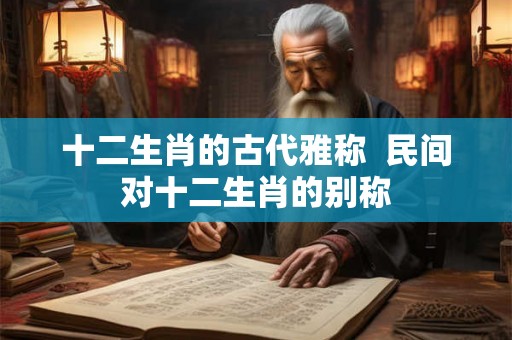 十二生肖的古代雅称 民间对十二生肖的别称 十二生肖的古代雅称 民间对十二生肖的别称