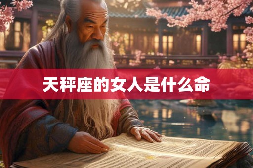 天秤座的女人是什么命