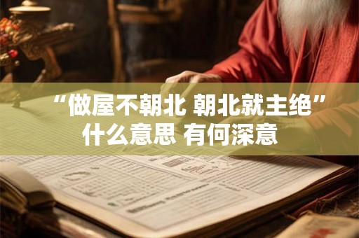 “做屋不朝北 朝北就主绝”什么意思 有何深意