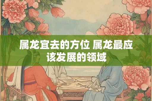 属龙宜去的方位 属龙最应该发展的领域
