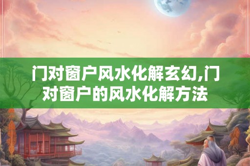 门对窗户风水化解玄幻,门对窗户的风水化解方法 门对窗户风水化解玄幻,门对窗户的风水化解方法