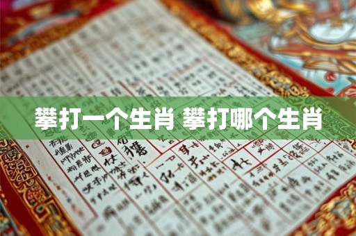 攀打一个生肖 攀打哪个生肖 攀打一个生肖 攀打哪个生肖