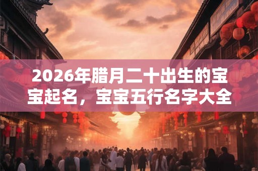 2026年腊月二十出生的宝宝起名，宝宝五行名字大全