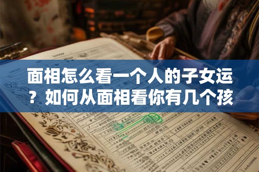 面相怎么看一个人的子女运？如何从面相看你有几个孩子？