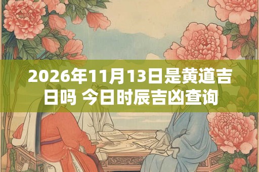 2026年11月13日是黄道吉日吗 今日时辰吉凶查询