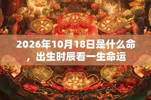 2026年10月18日是什么命，出生时辰看一生命运