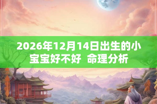 2026年12月14日出生的小宝宝好不好  命理分析