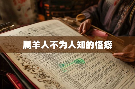 属羊人不为人知的怪癖