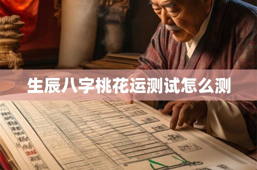 生辰八字桃花运测试怎么测