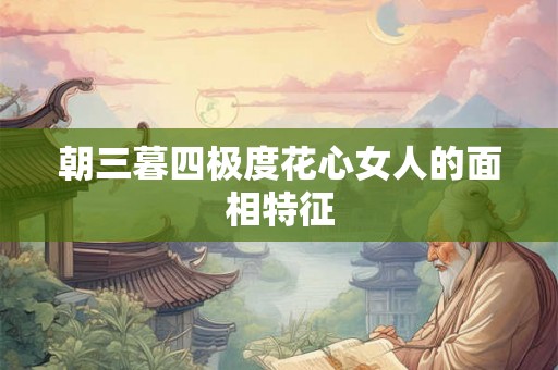 朝三暮四极度花心女人的面相特征