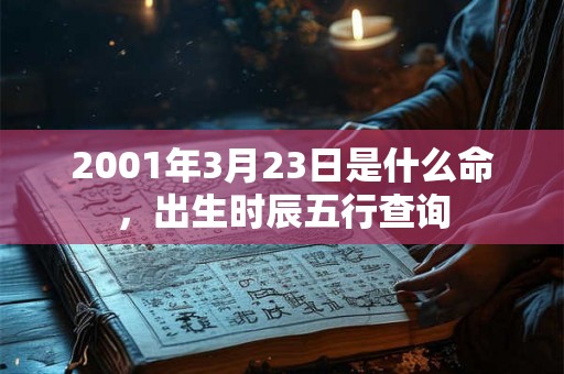 2001年3月23日是什么命，出生时辰五行查询