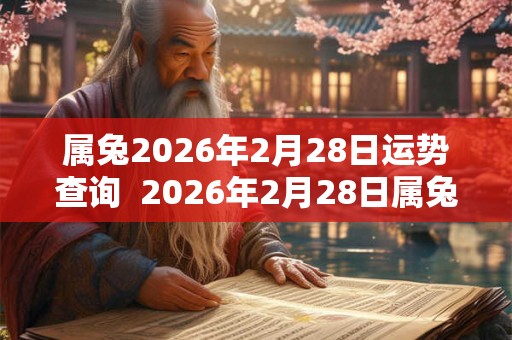 属兔2026年2月28日运势查询 2026年2月28日属兔今日运势 属兔2026年2月28日运势查询 2026年2月28日属兔今日运势