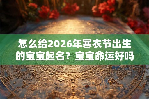 怎么给2026年寒衣节出生的宝宝起名？宝宝命运好吗？