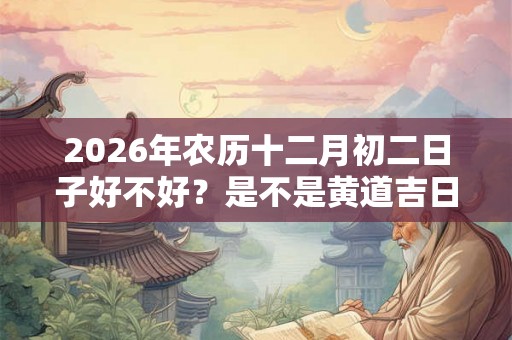 2026年农历十二月初二日子好不好？是不是黄道吉日？