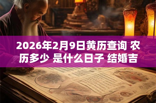 2026年2月9日黄历查询 农历多少 是什么日子 结婚吉时 2026年2月9日黄历查询 农历多少 是什么日子 结婚吉时