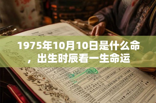 1975年10月10日是什么命，出生时辰看一生命运