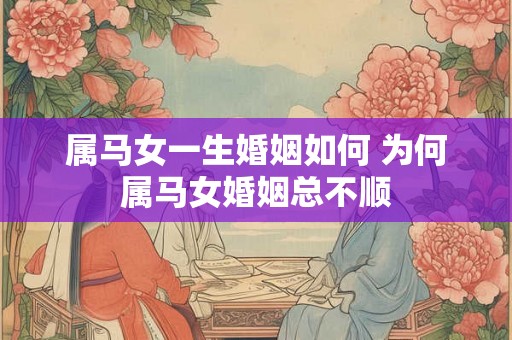 属马女一生婚姻如何 为何属马女婚姻总不顺