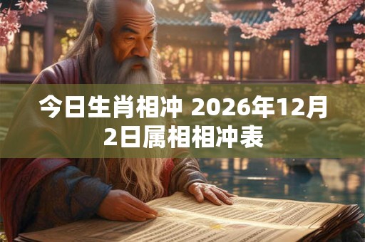 今日生肖相冲 2026年12月2日属相相冲表