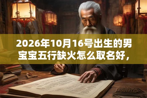 2026年10月16号出生的男宝宝五行缺火怎么取名好，该注意什么