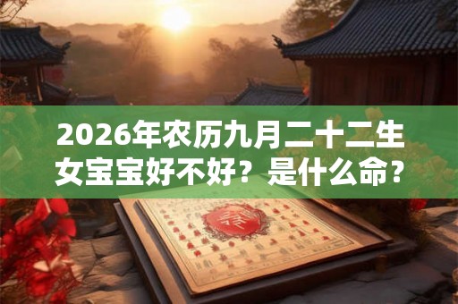 2026年农历九月二十二生女宝宝好不好？是什么命？