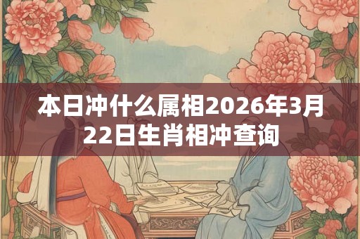本日冲什么属相2026年3月22日生肖相冲查询 本日冲什么属相2026年3月22日生肖相冲查询